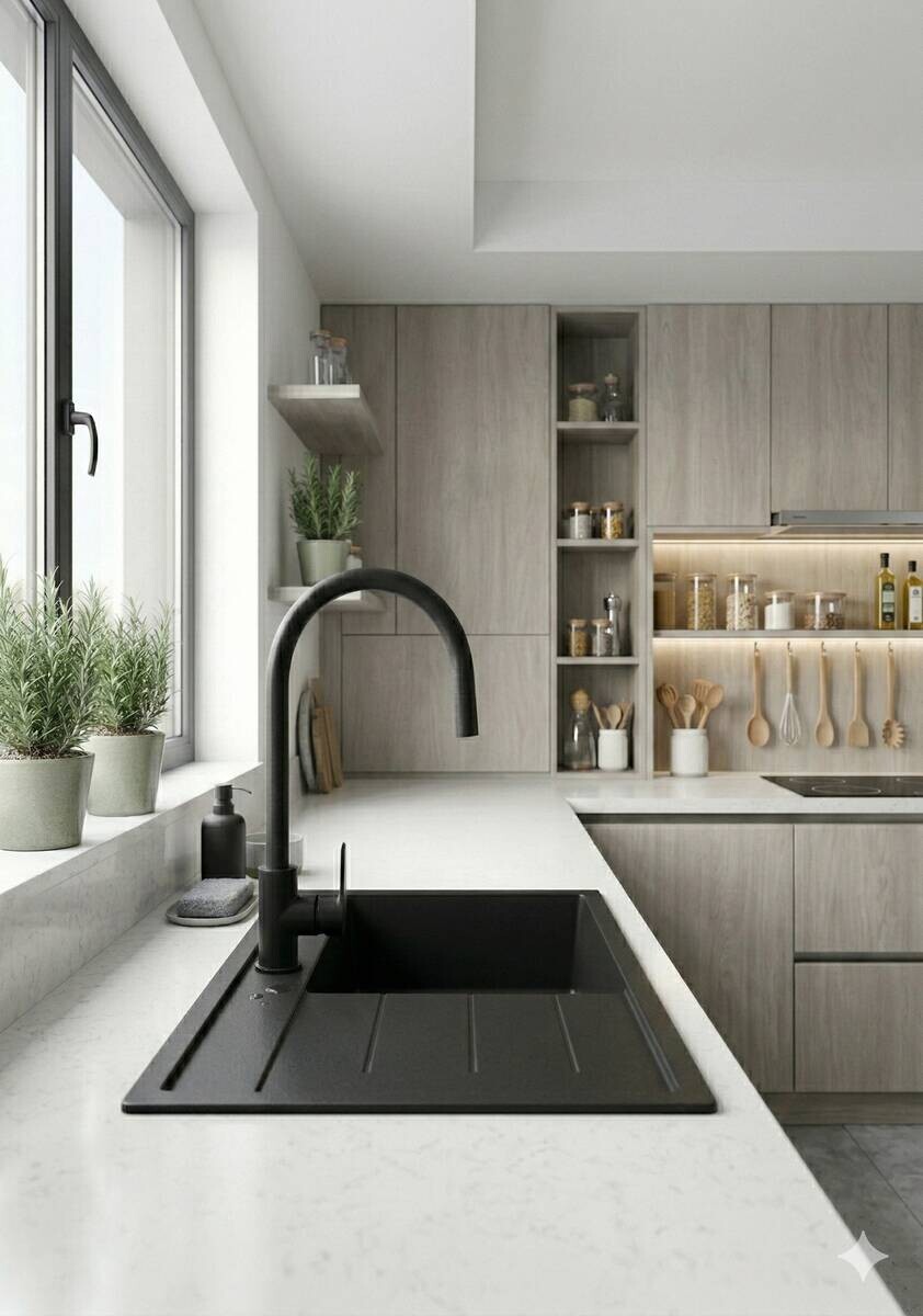 Spültisch-Armatur Acton mattschwarz