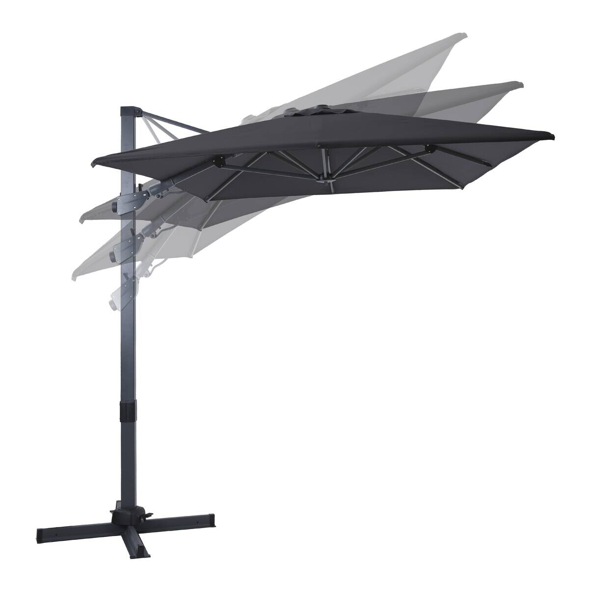 AXI Outdoor Living Ampelschirm Milad anthrazit Metall B/H/L: ca. 200x250x300 cm
