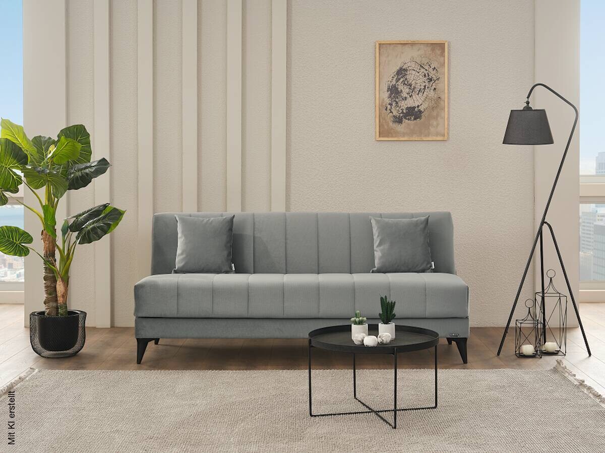 Schlafsofa Action grau B/H/T: ca. 192x86x84 cm