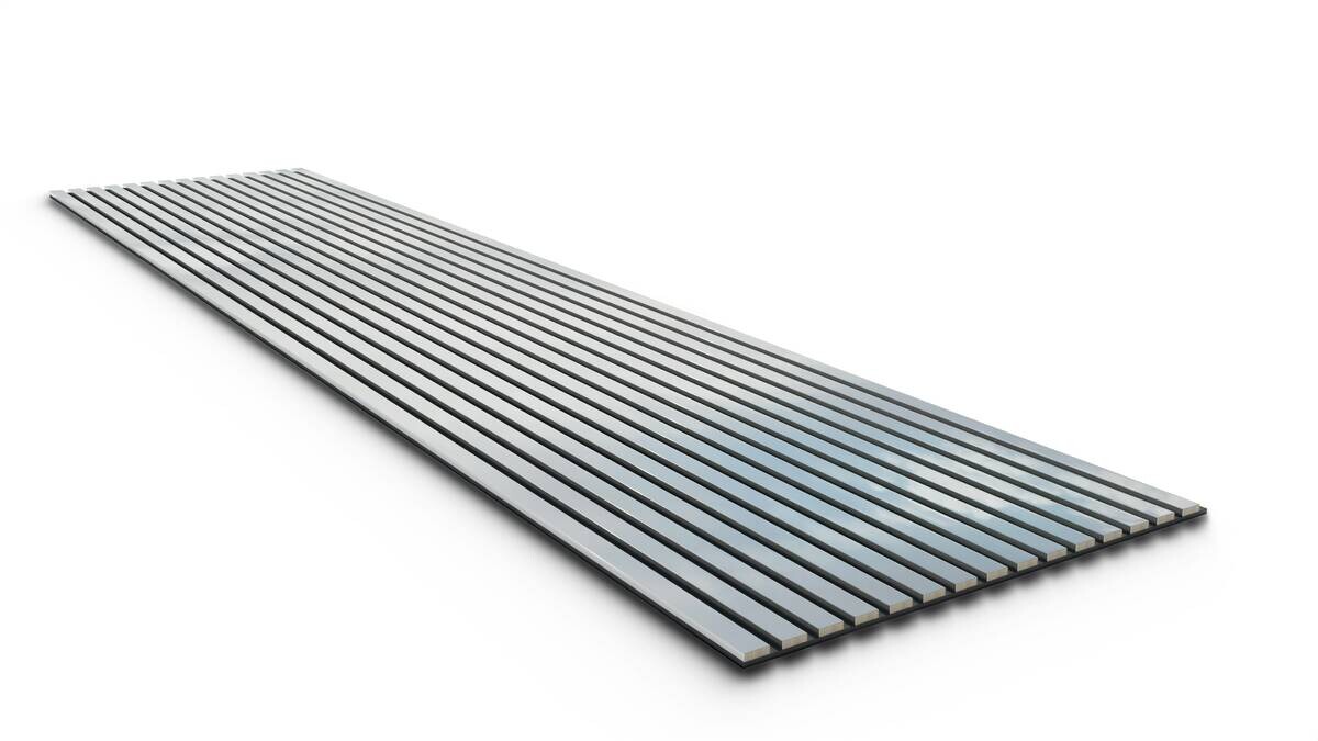Wand- und Akustikpaneel silber L/B/H: ca. 260x60x1,7 cm pro Stück