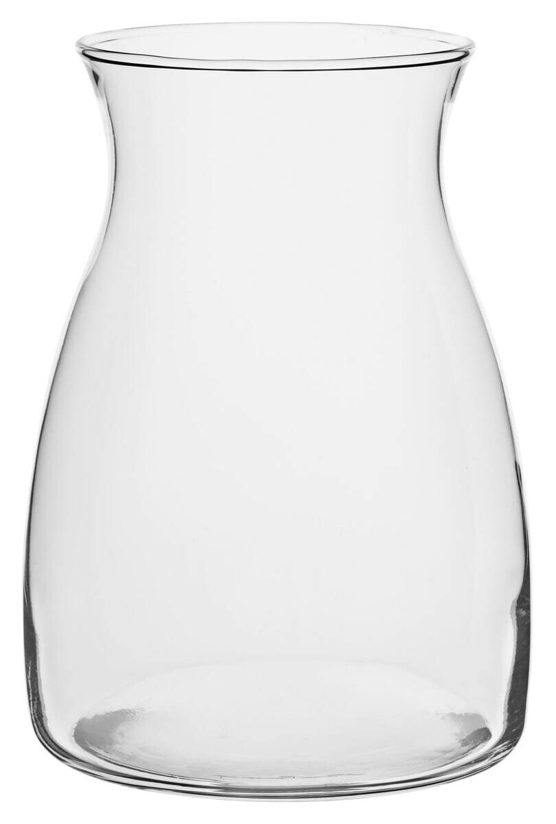 Vase klar Glas H/D: ca. 20x14 cm