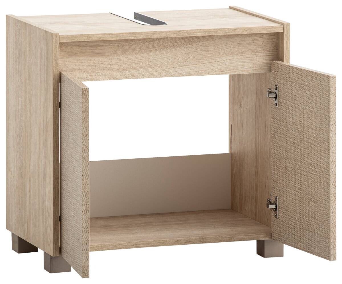 Waschbeckenunterschrank Sander Eiche hell Nachbildung B/H/T: ca. 56,9x54,6x33 cm