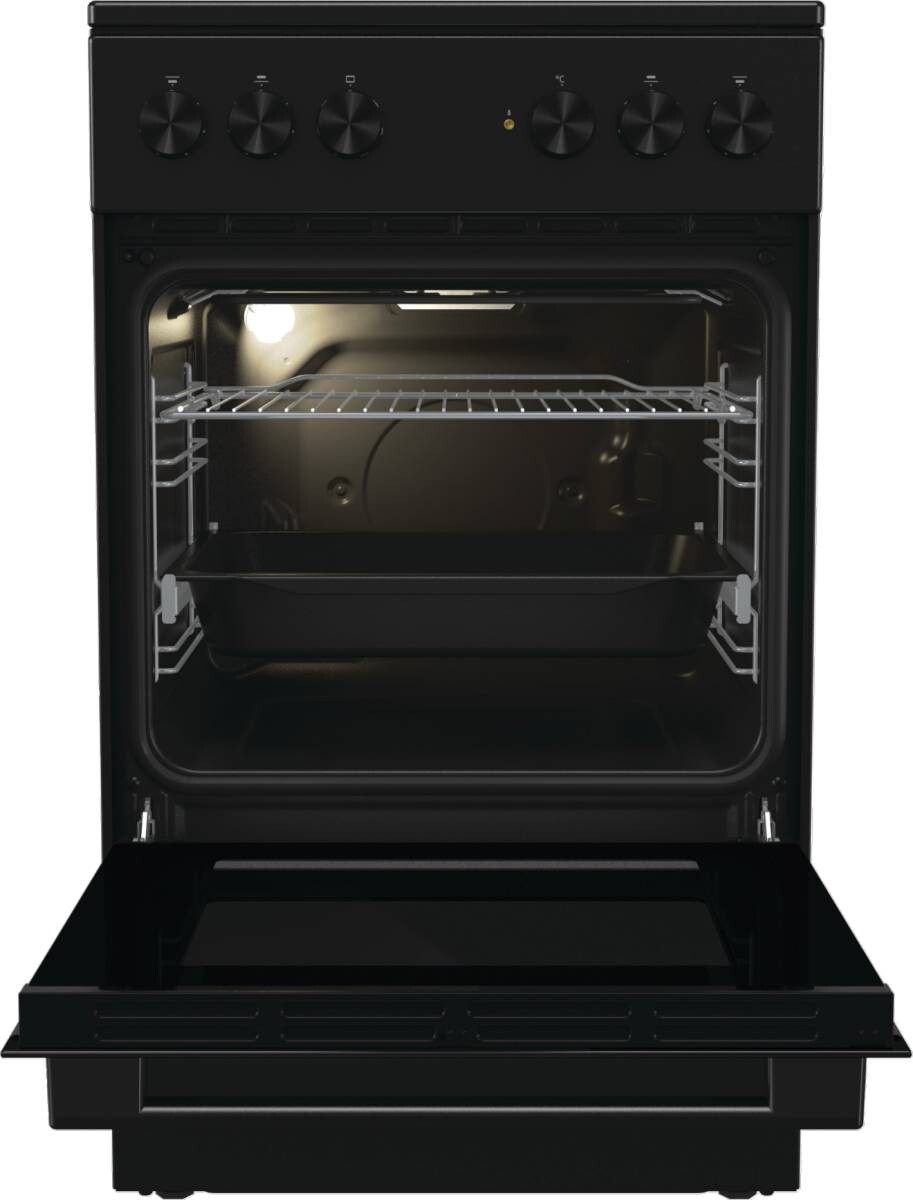 Gorenje Standherd 50cm mit Glaskeramikkochfeld GEC5A20BG EEK: A Spektrum: A+++ bis D 74l Volumen schwarz B/H/T: ca. 50x85x59 cm