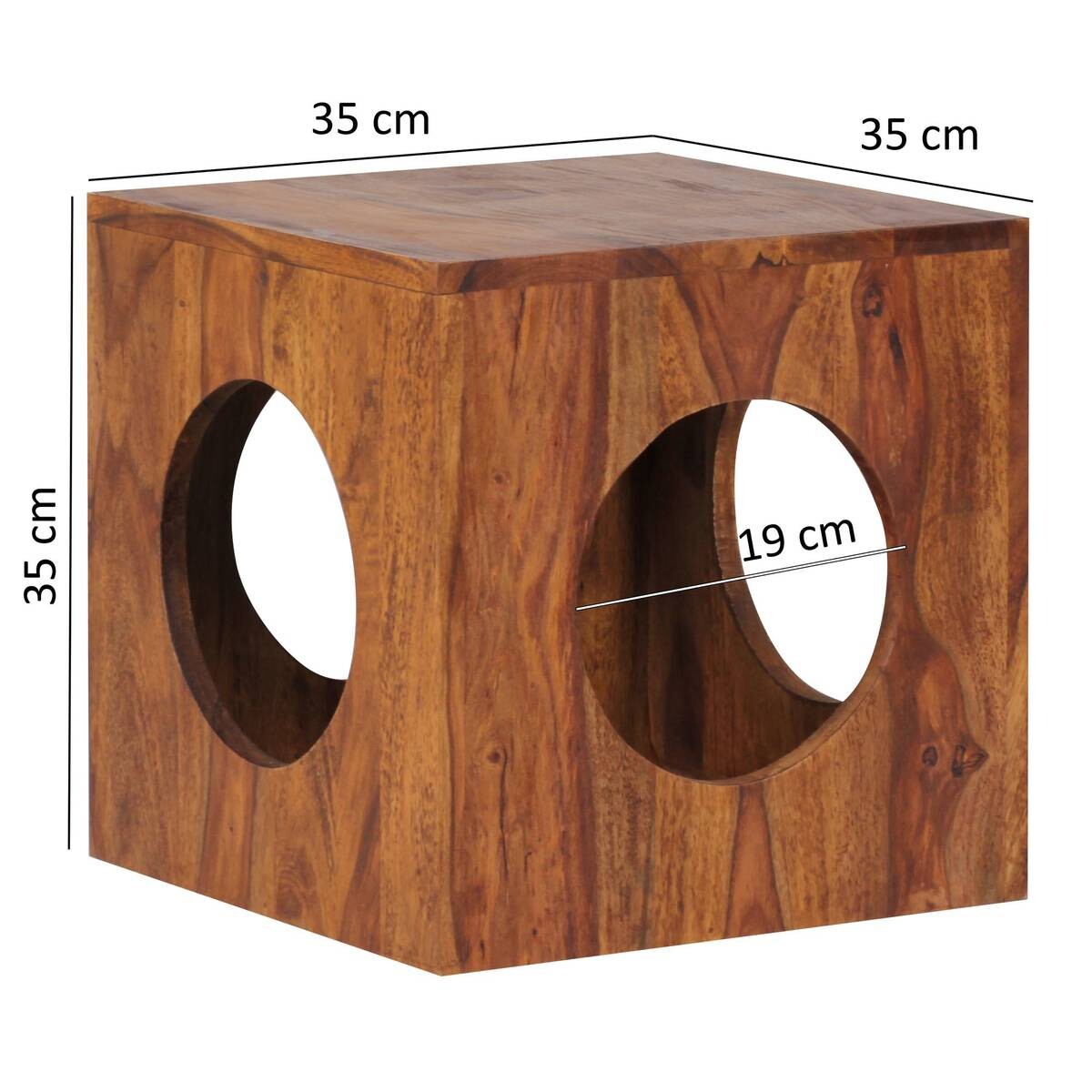 Beistelltisch rosenholz Holz B/H/T: ca. 35x35x35 cm