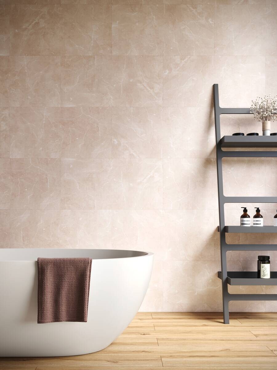 Wand-/Bodenvinyl Botticino Light ca. 1,92m² im Paket B/L: ca. 40x80 cm pro Paket