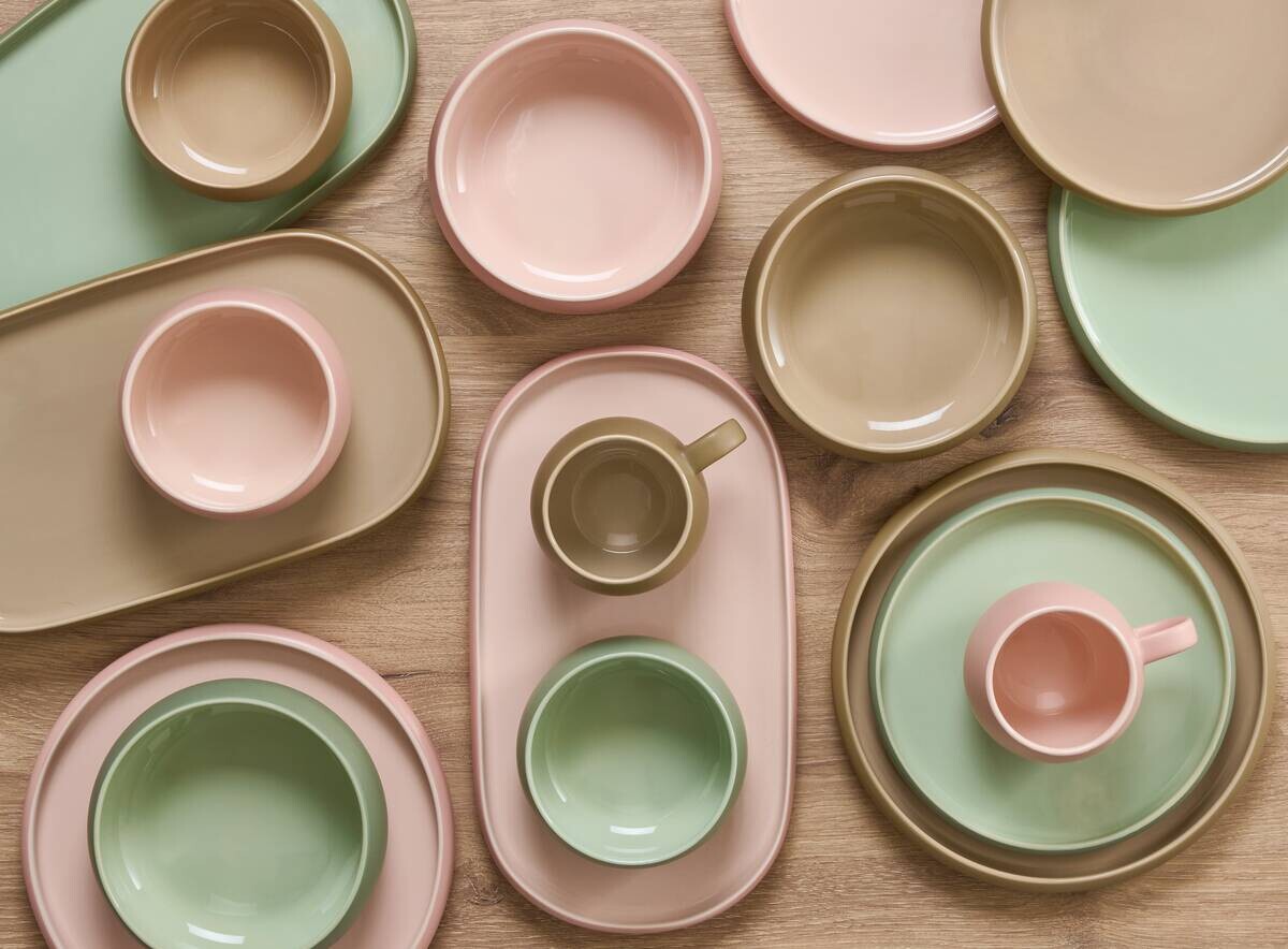 Essteller beige Steinzeug D: ca. 26,3 cm