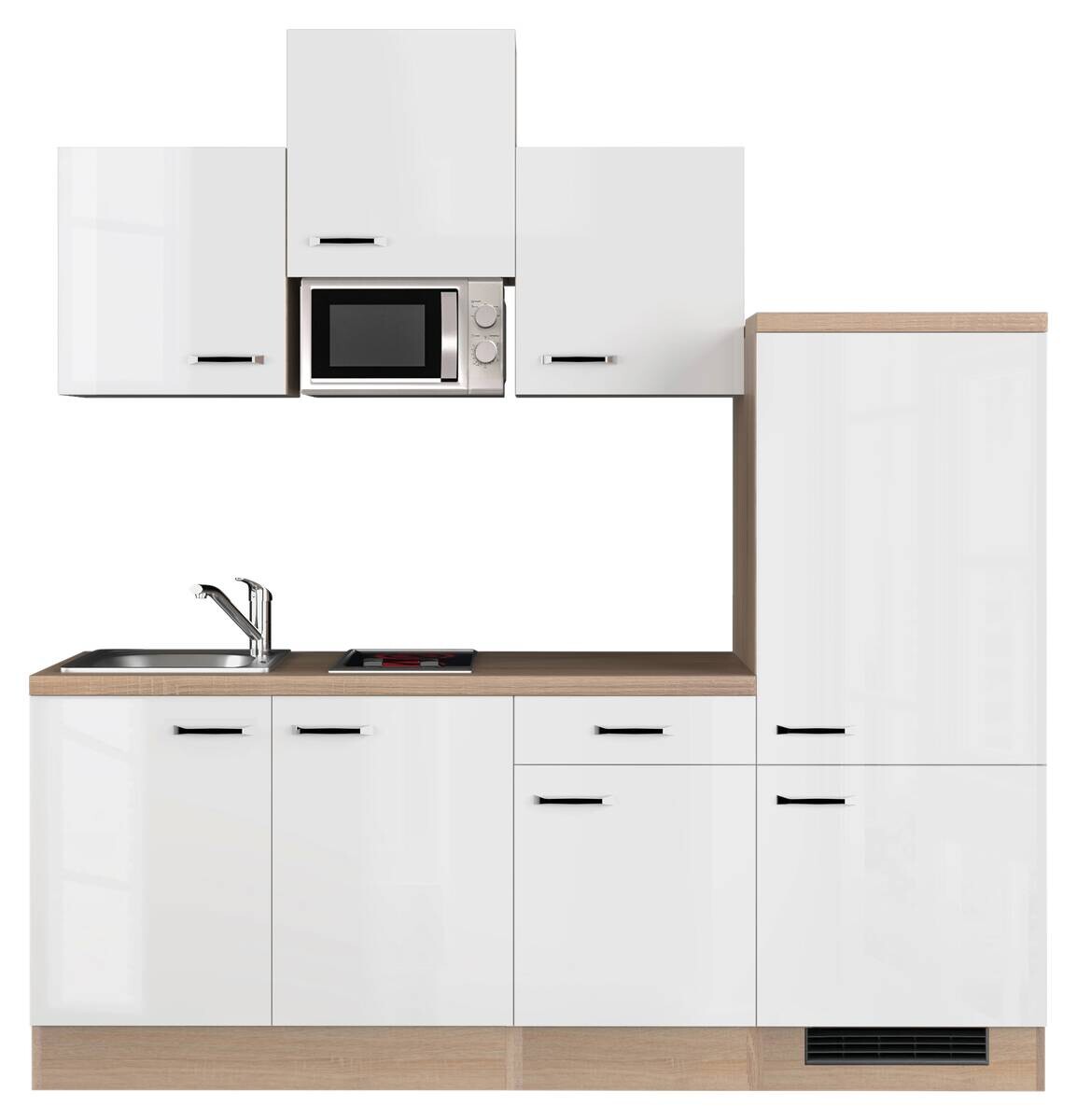 Küchenblock Valero weiß Hochglanz B/H/T: ca. 210x226x60 cm