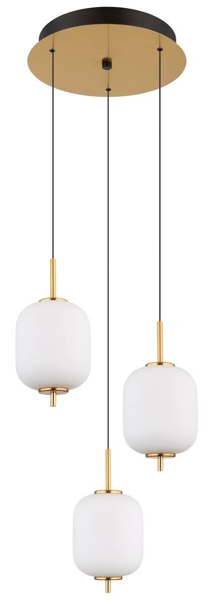 GLOBO Pendelleuchte messing Metall Glas H/D: ca. 150x35,5 cm 1.0 Brennstellen