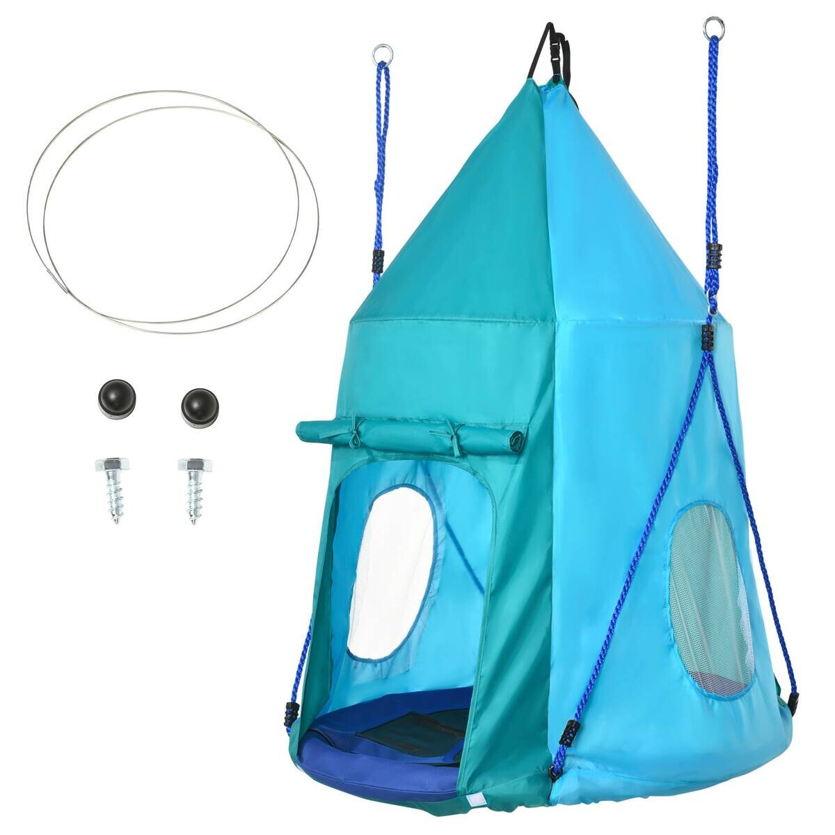 Outsunny Schaukel blau B/H/L: ca. 100x100x150 cm