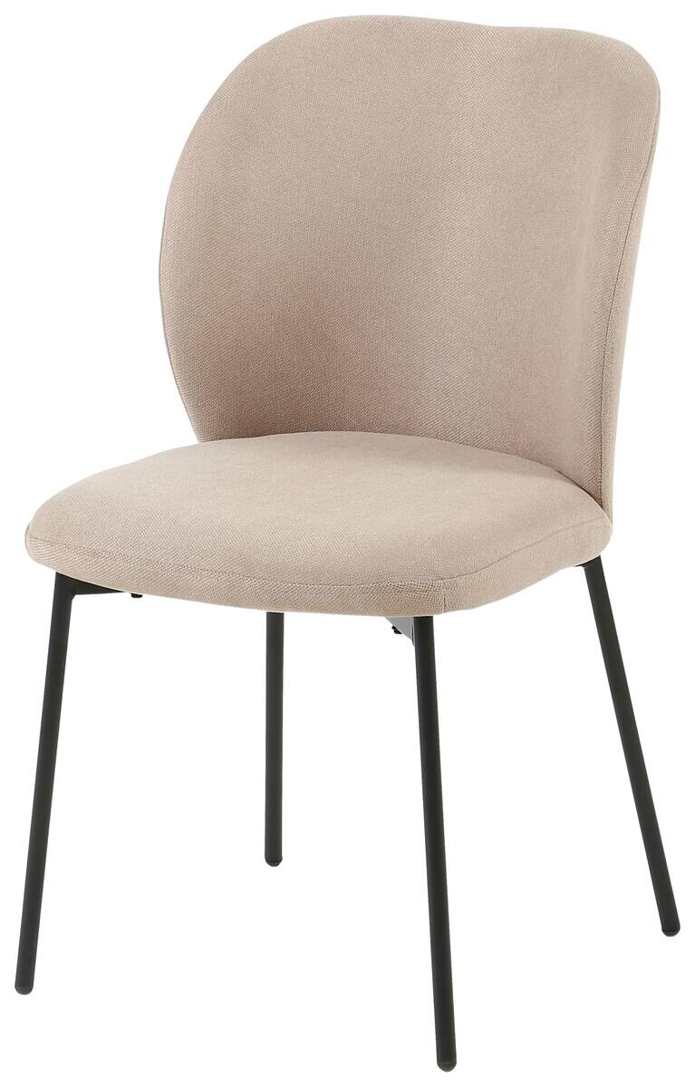 Stuhl Medina beige Webstoff B/H/T: ca. 46x85x48 cm