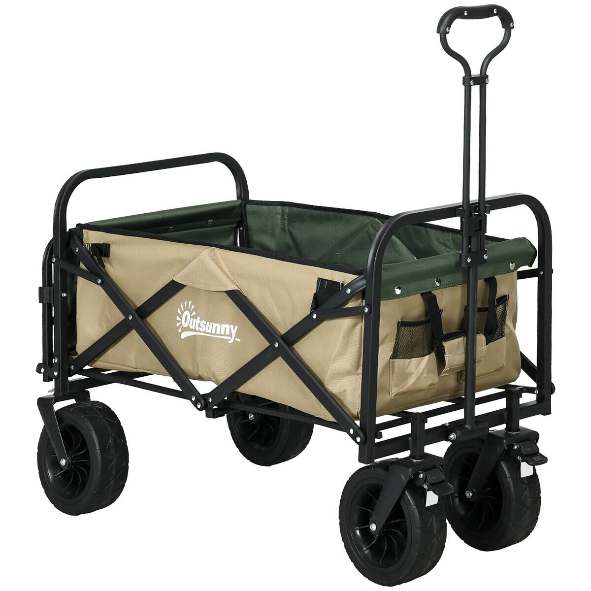 Outsunny Bollerwagen khaki B/H/L: ca. 57x94x100 cm