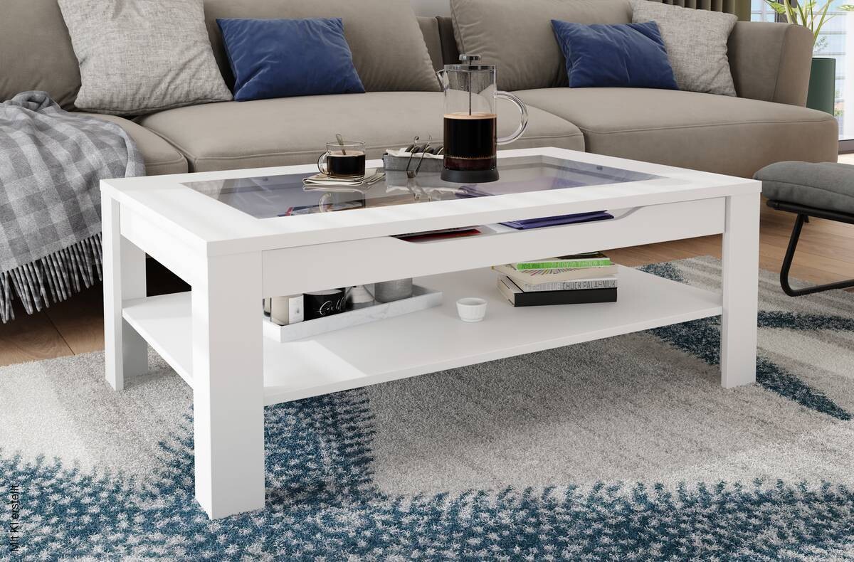 Couchtisch RALPH weiß B/H/T: ca. 110x43x67 cm