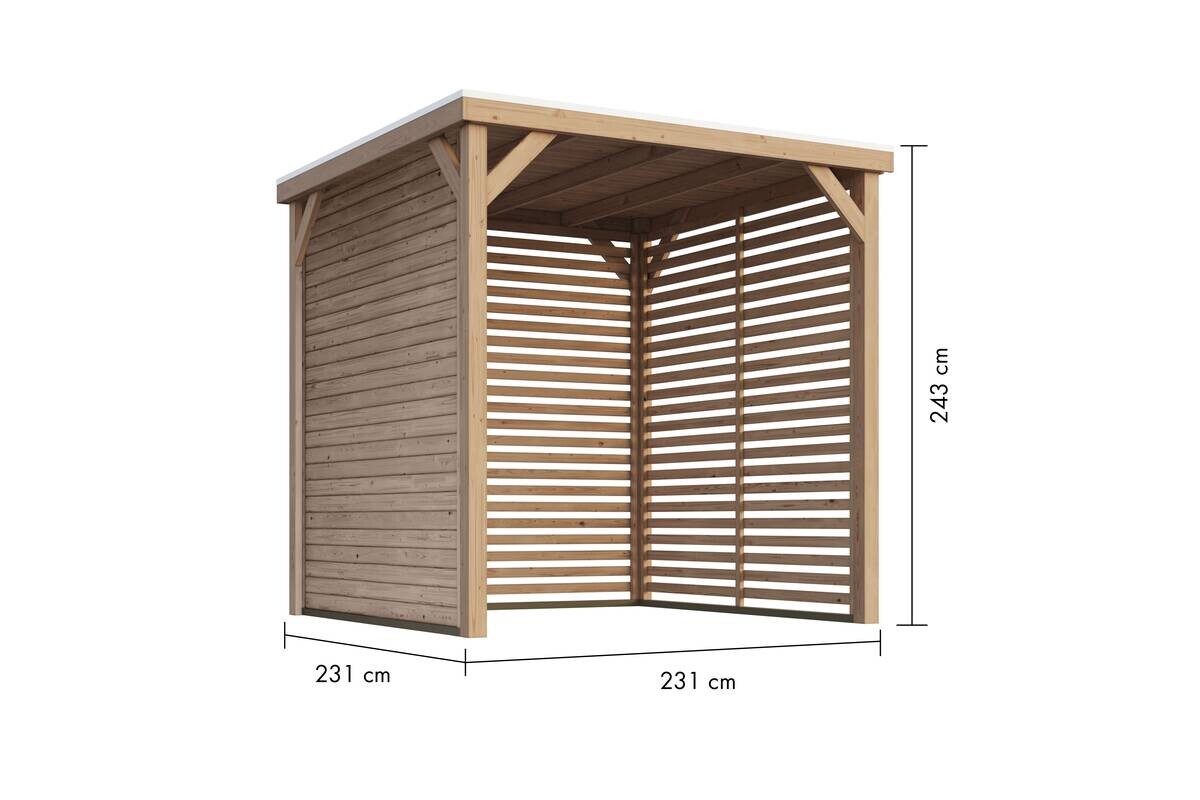 Karibu Pavillon Arizona natur Fichte B/H/T: ca. 231x243x231 cm