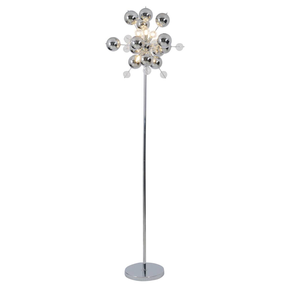 Näve Leuchten Stehlampe 2027942 Chrom Glas Metall B/H/T: ca. 50x169x50 cm 6 Brennstellen