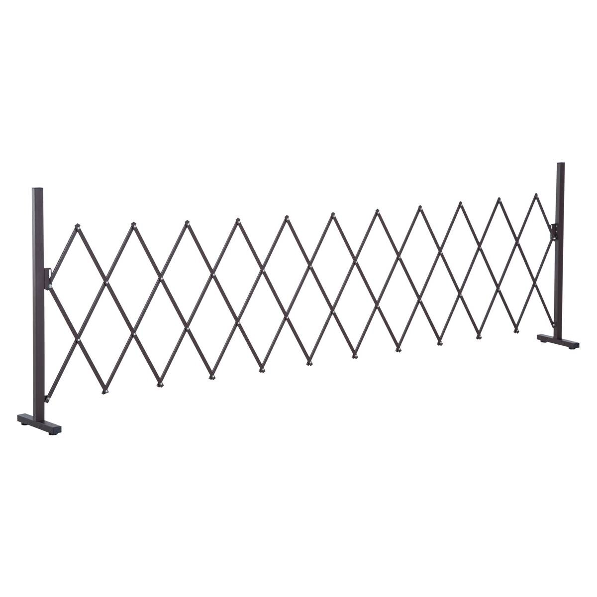 Outsunny Scherengitter dunkelbraun Aluminium B/H/L: ca. 31x103,5x300 cm