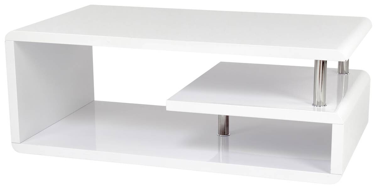 Couchtisch Pico weiß Hochglanz lackiert B/H/T: ca. 110x42x60 cm