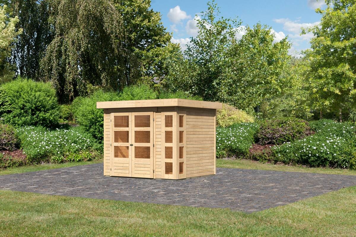 Karibu Gartenhaus Felipo 1 natur B/H/T: ca. 242x217x211 cm