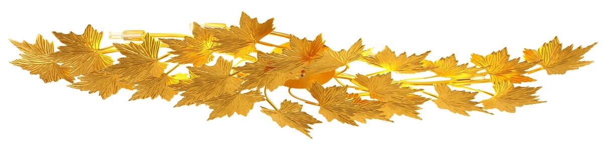 GLOBO LED-Deckenleuchte NADURE gold Metall B/H/T: ca. 45x12x12 cm 6 Brennstellen