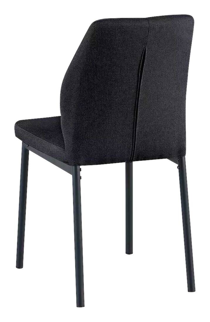 Stuhl Marbella schwarz Webstoff B/H/T: ca. 45x86x56 cm