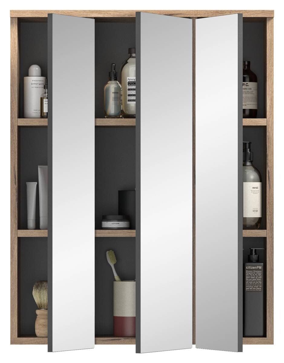 Spiegelschrank Mason Nox Oak Nachbildung B/H/T: ca. 60x77x18 cm
