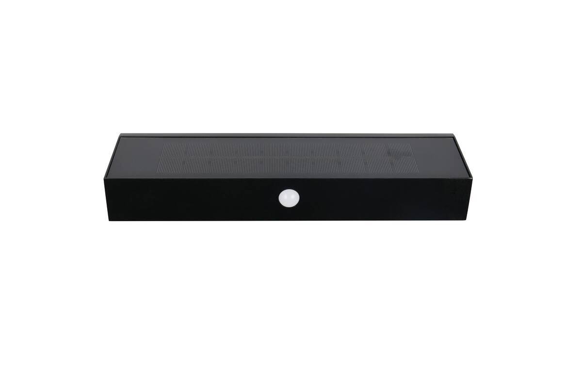 Solar-Außenwandleuchte schwarz B/H/T: ca. 3,5x6x9,5 cm