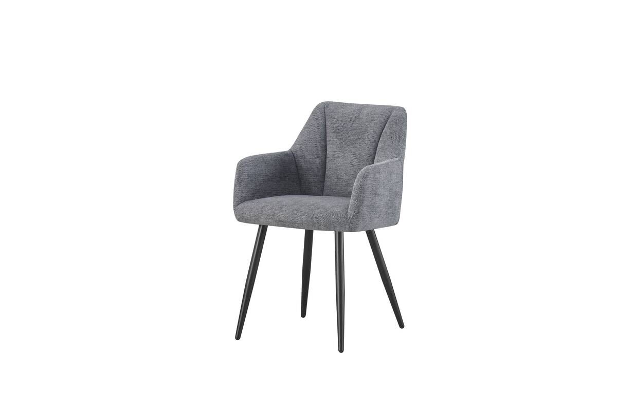 Stuhl BELLA, 2er Set anthrazit Stoff B/H/T: ca. 55x82x62 cm