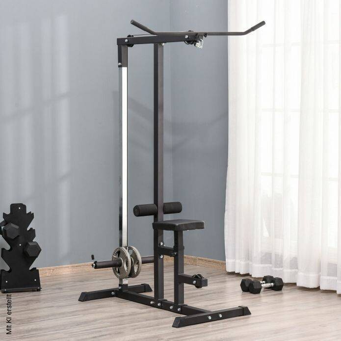 HOMCOM Kraftstation schwarz Stahl B/H/T: ca. 107x190x120 cm