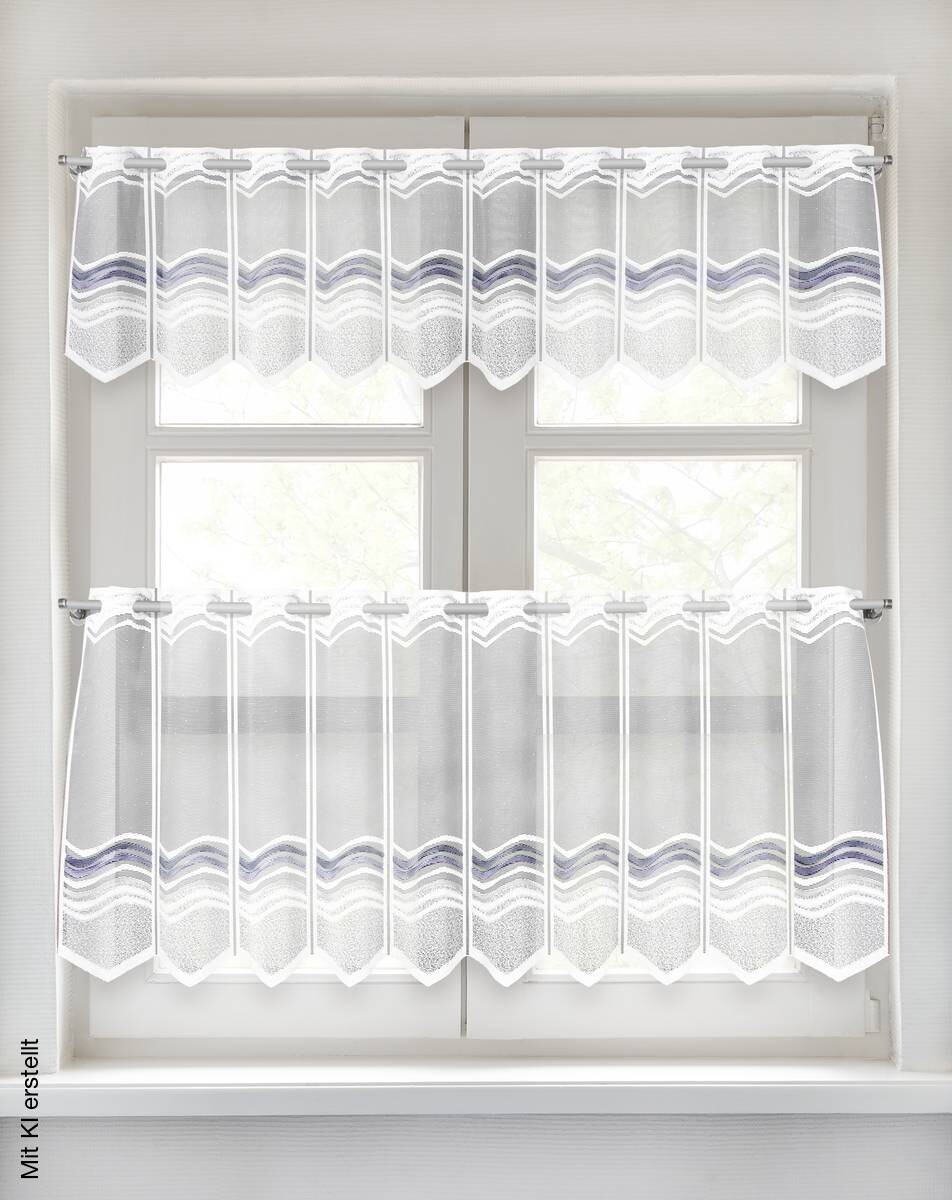 POCOline Scheibengardine Juist grau B/L: ca. 140x45 cm