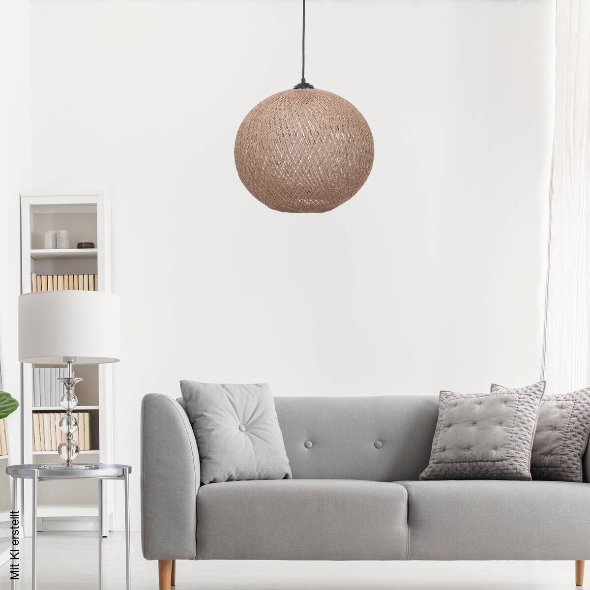 Opviq Pendelleuchte creme B/H/T/L/D: ca. 38x70x38x38x38 cm E27 1 Brennstellen