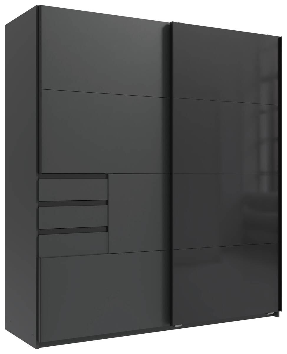 Schwebetürenschrank Schwerin Graphit B/H/T: ca. 180x198x65 cm