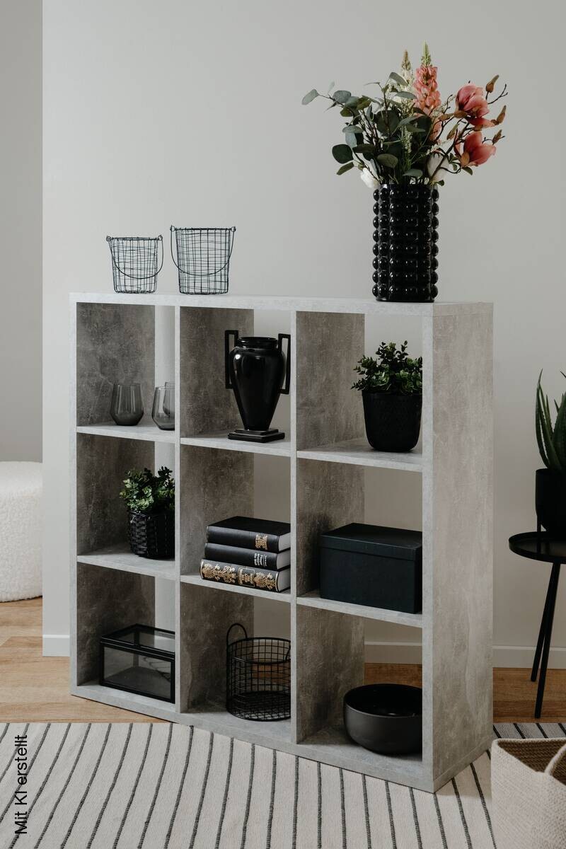 Raumteiler Max Beton Optik B/H/T: ca. 107x107x33 cm