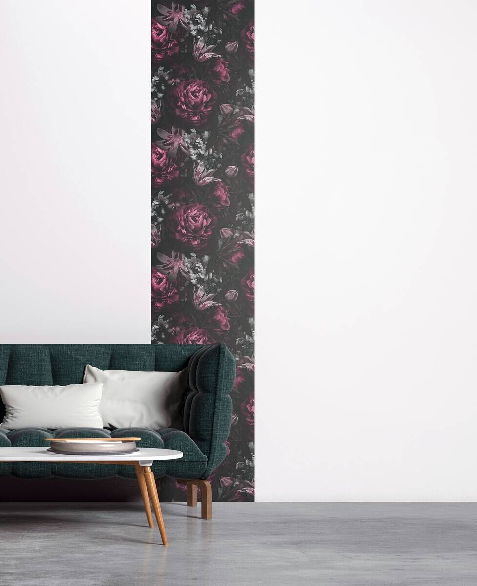 A.S.Creation Tapete schwarz lila grau B/H/D: ca. 52x250x7,5 cm