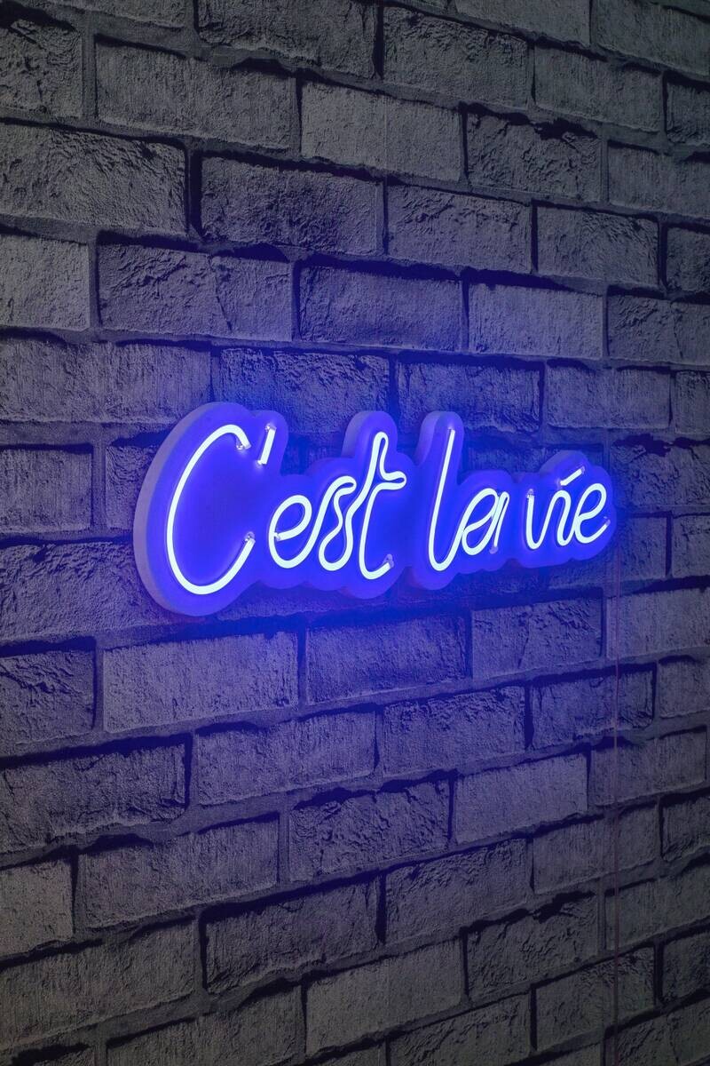 Opviq LED-Wandleuchte blau PVC B/H/T/L: ca. 50x14x2x50 cm