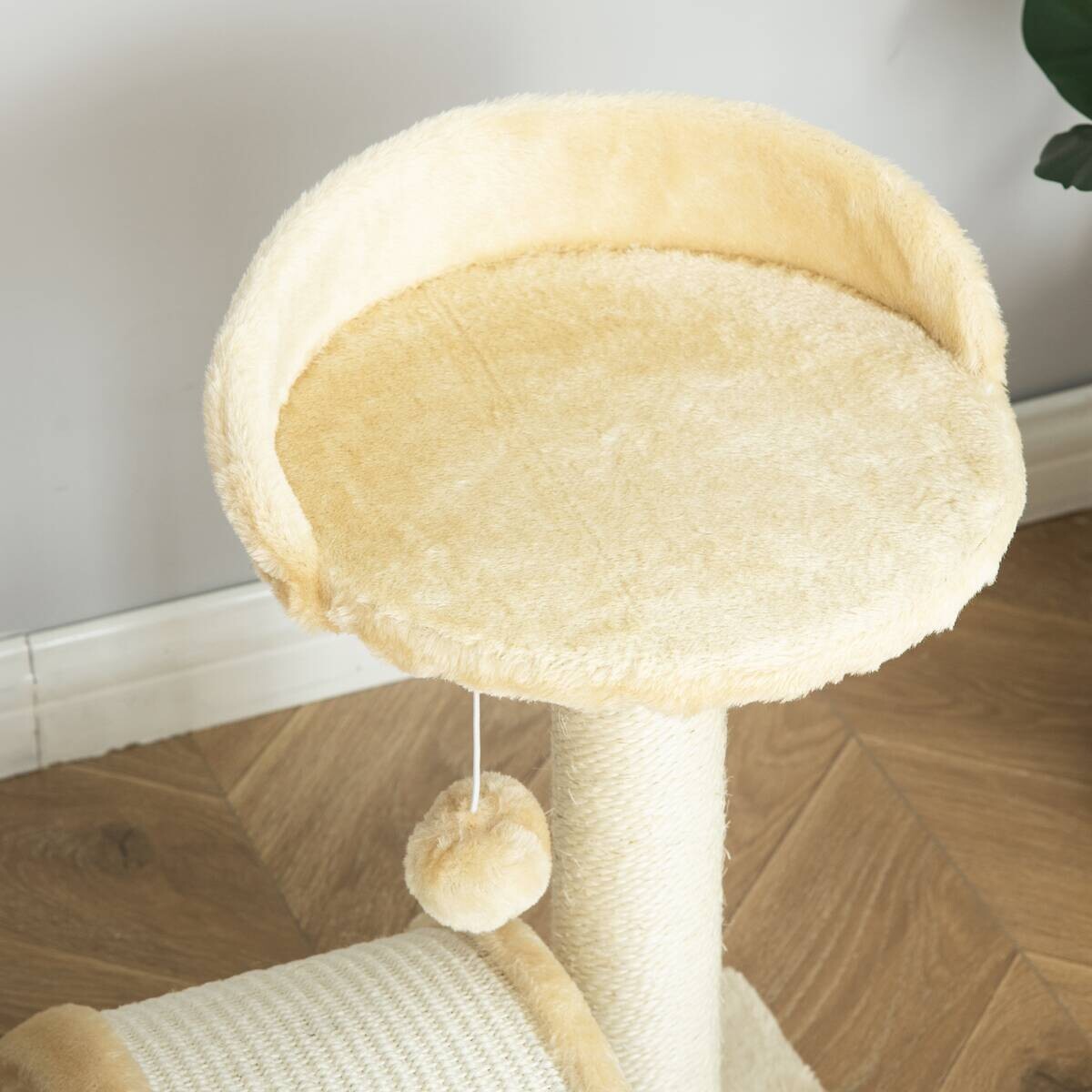 PawHut Kratzbaum beige Edelstahl B/H/L: ca. 37x35,5x46 cm