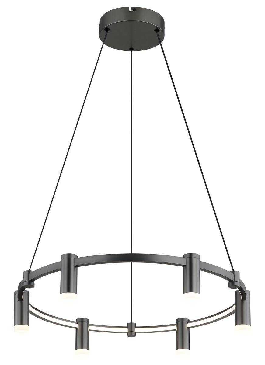 GLOBO Hängeleuchte anthrazit Opal Aluminium Acryl Metall H/D: ca. 120x62 cm 1 Brennstellen