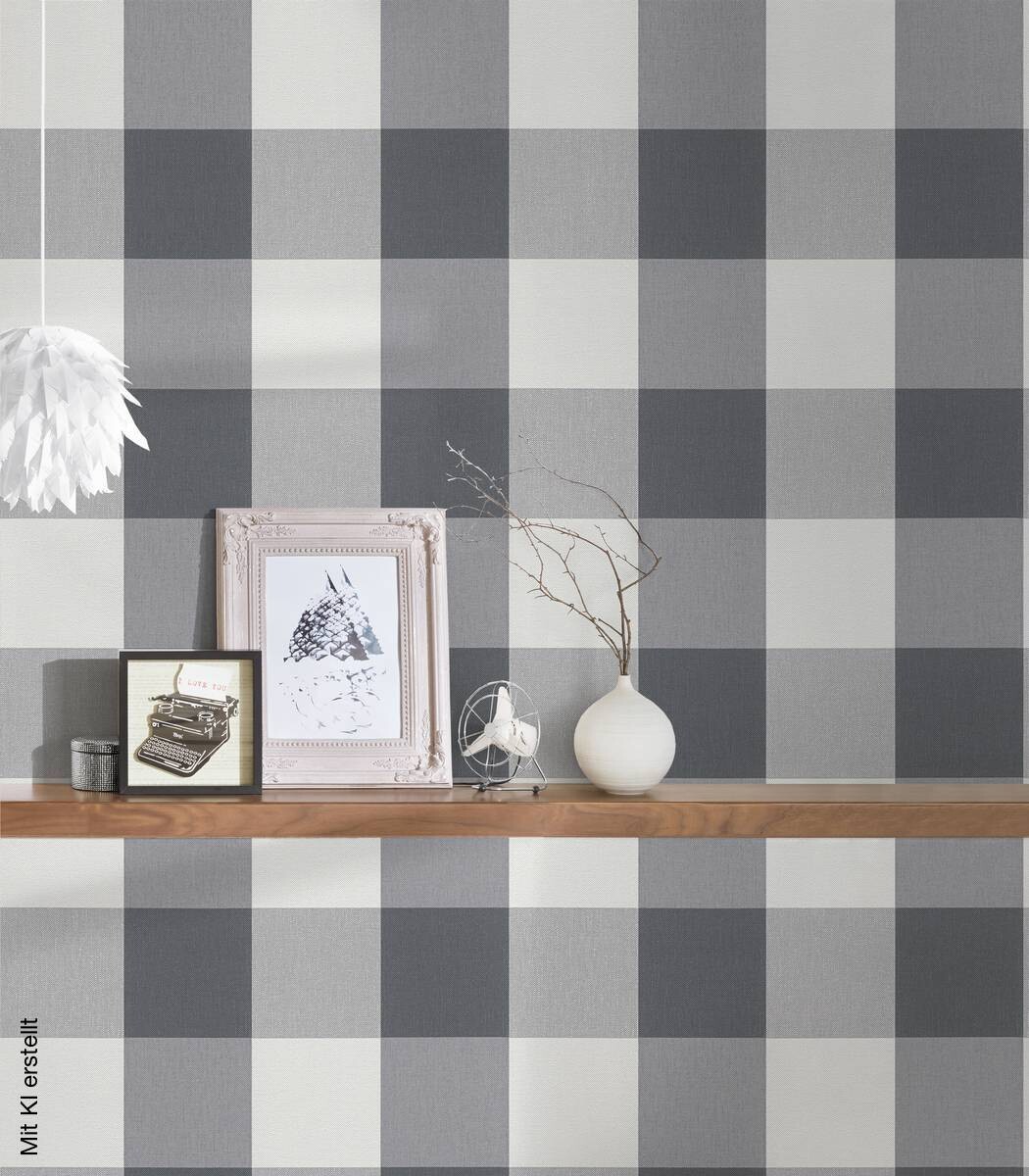 A.S.Creation Vliestapete Black u.White Rauten grau B/L: ca. 53x1005 cm