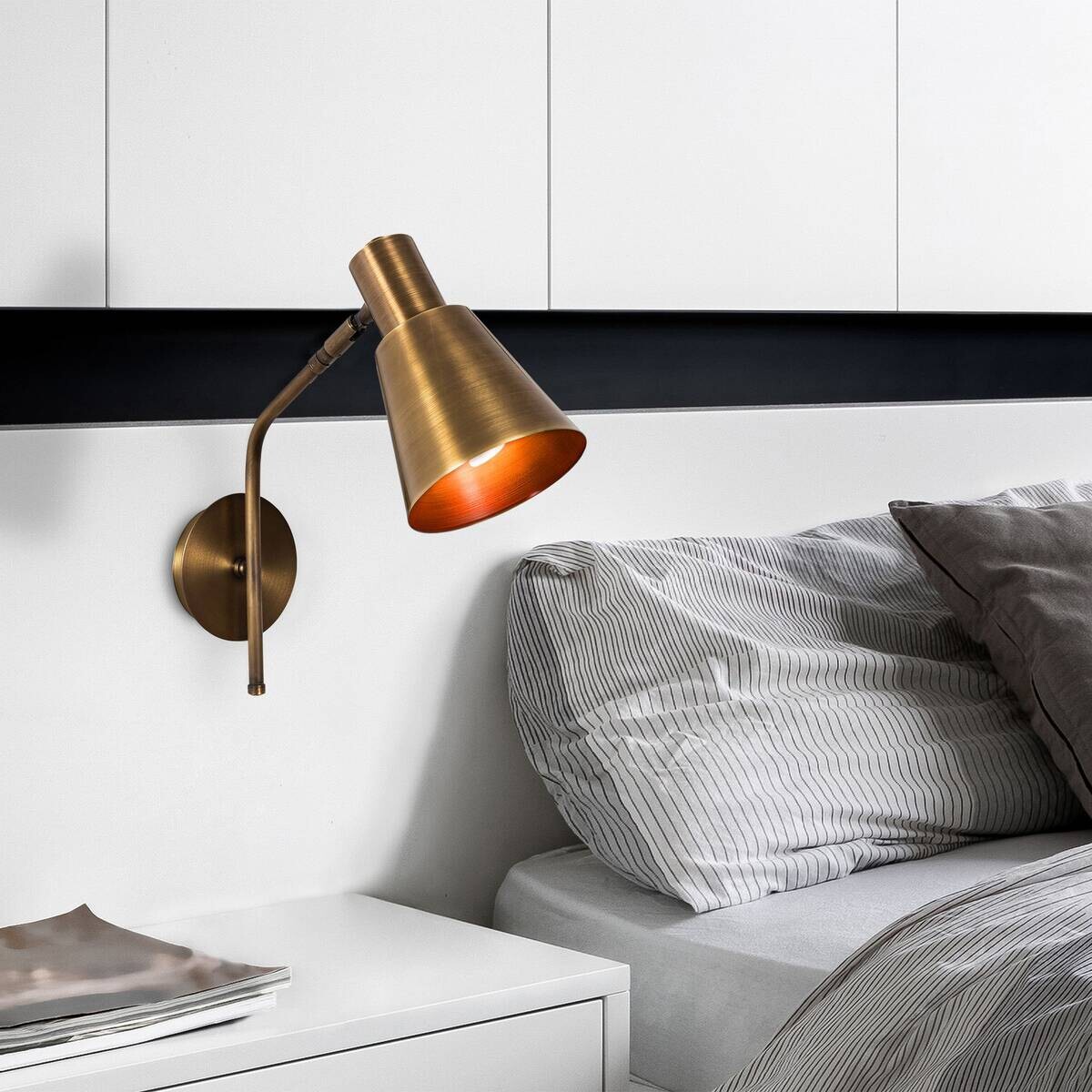 Opviq Wandleuchte Metall B/H/L: ca. 36x40x14 cm E27 1 Brennstellen