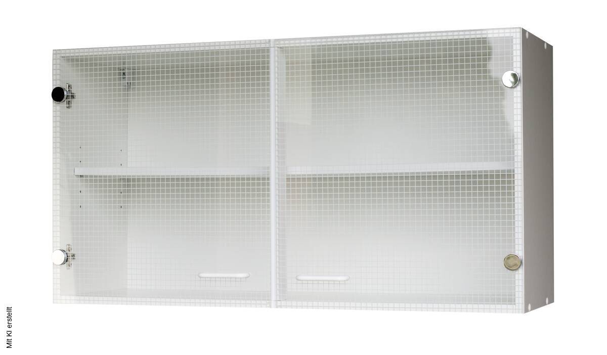 Glashängeschrank weiß matt B/H/T: ca. 100x53x35 cm