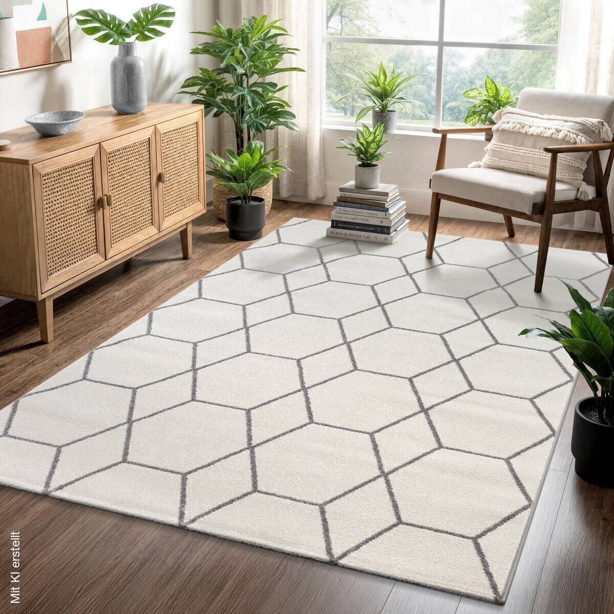 Sanat Teppich Trellis creme B/L: ca. 140x200 cm