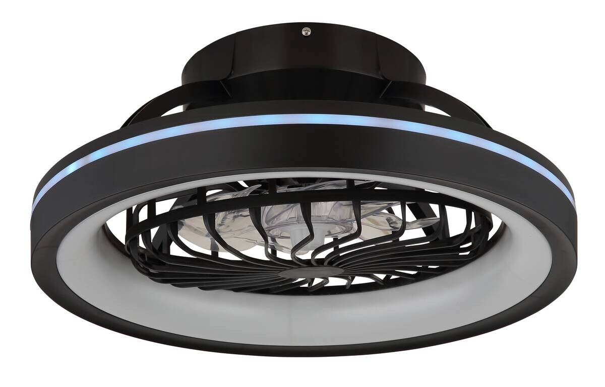 GLOBO LED-Deckenventilator DEANNE 3665 Opal schwarz H/D: ca. 20x48 cm max. 40 W