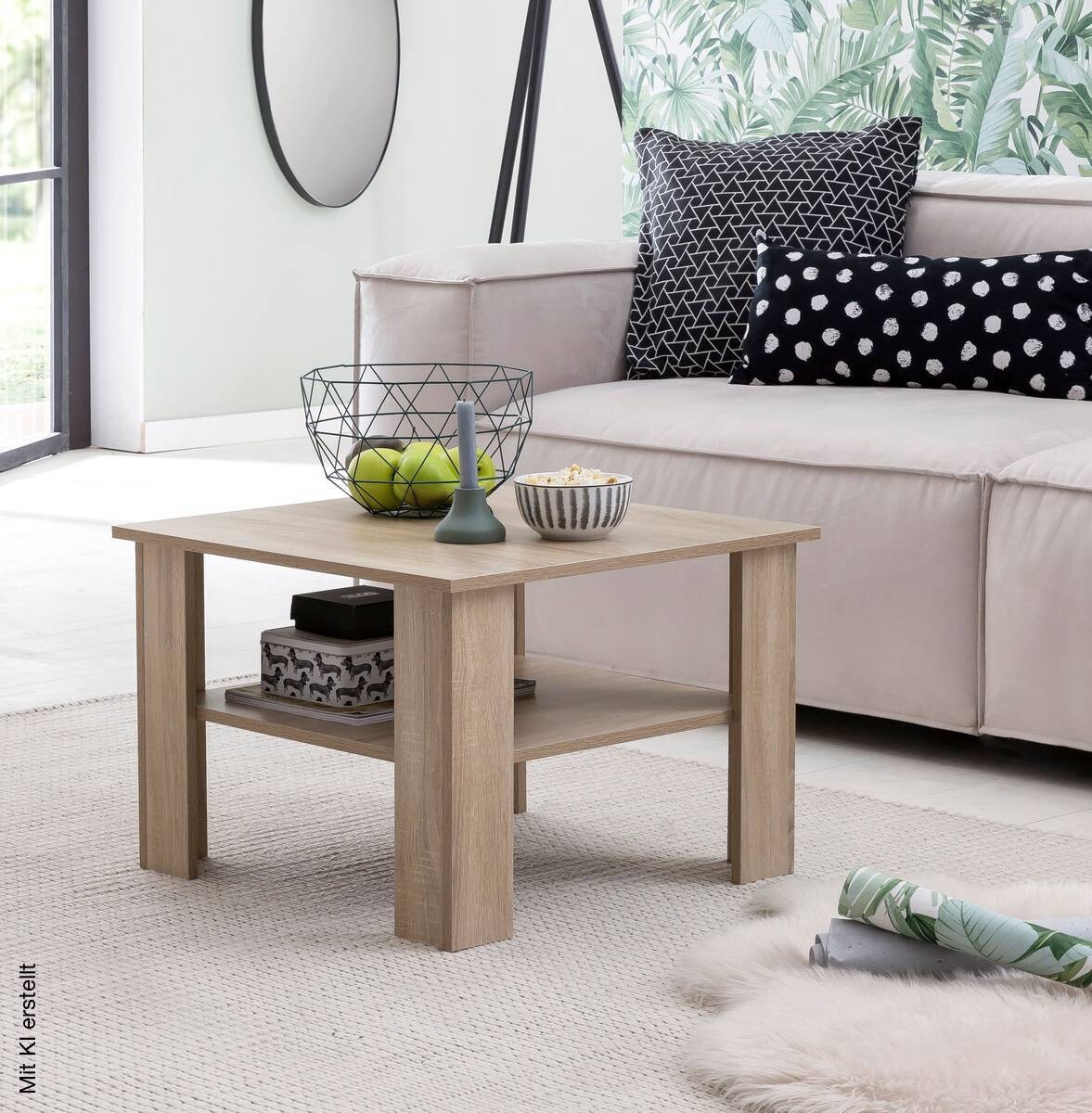 Couchtisch braun B/H/T: ca. 60x42x60 cm