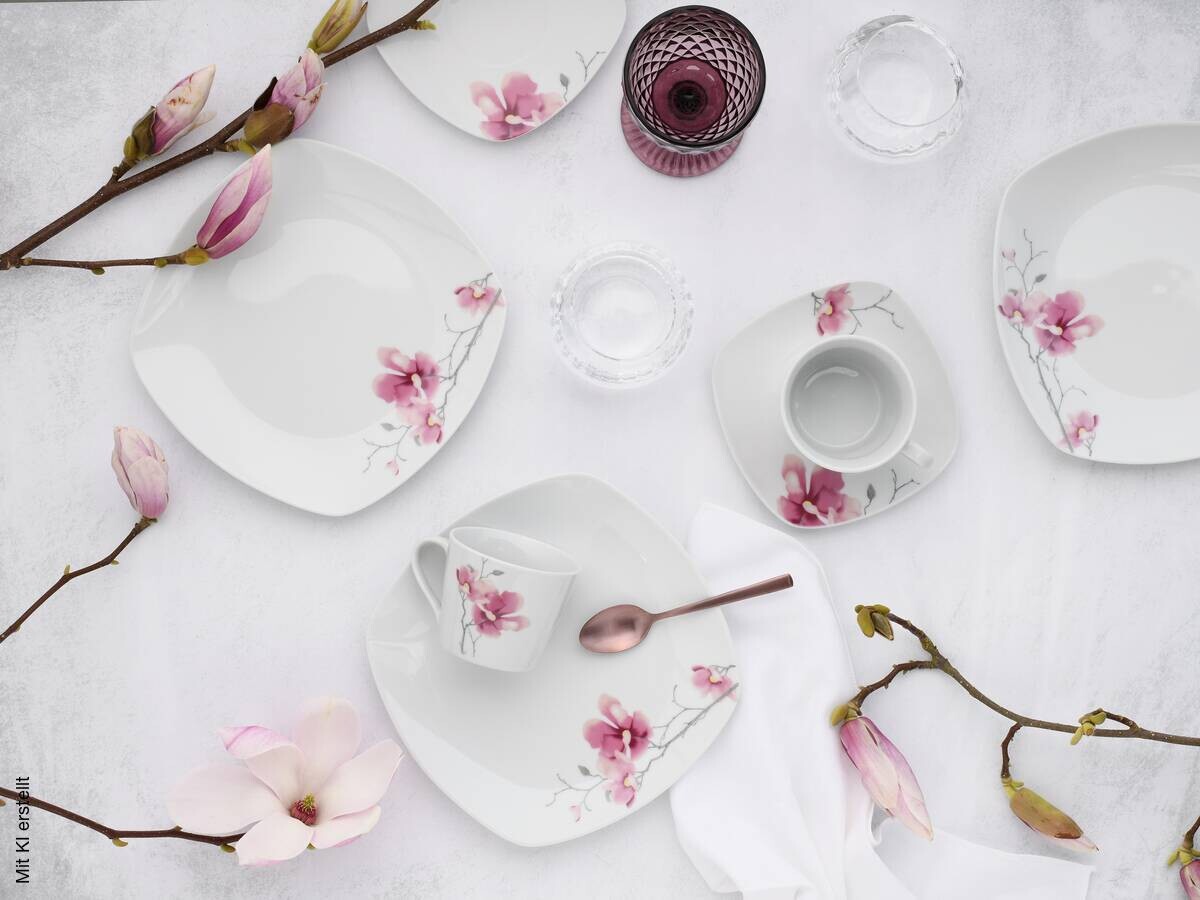 CreaTable Kombiservice Amelie multicolor Porzellan 30 tlg.