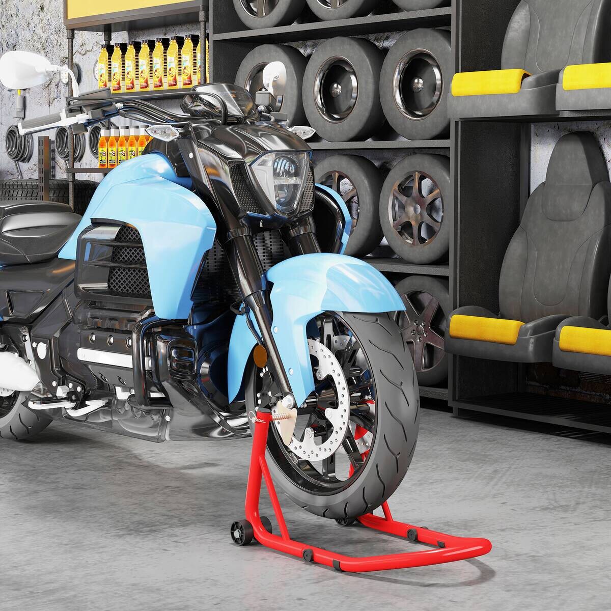 HOMCOM Motorradständer B/H/L: ca. 35x64x38 cm