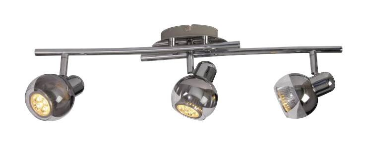 Näve Leuchten LED-Wand- Deckenleuchten NV1117642 Chrom Glas B/H/T: ca. 55x8x14 cm 3 Brennstellen