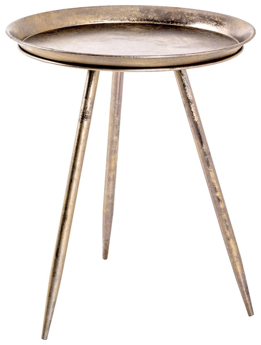 Beistelltisch bronze lackiert Optik Metall H/D: ca. 54x44 cm