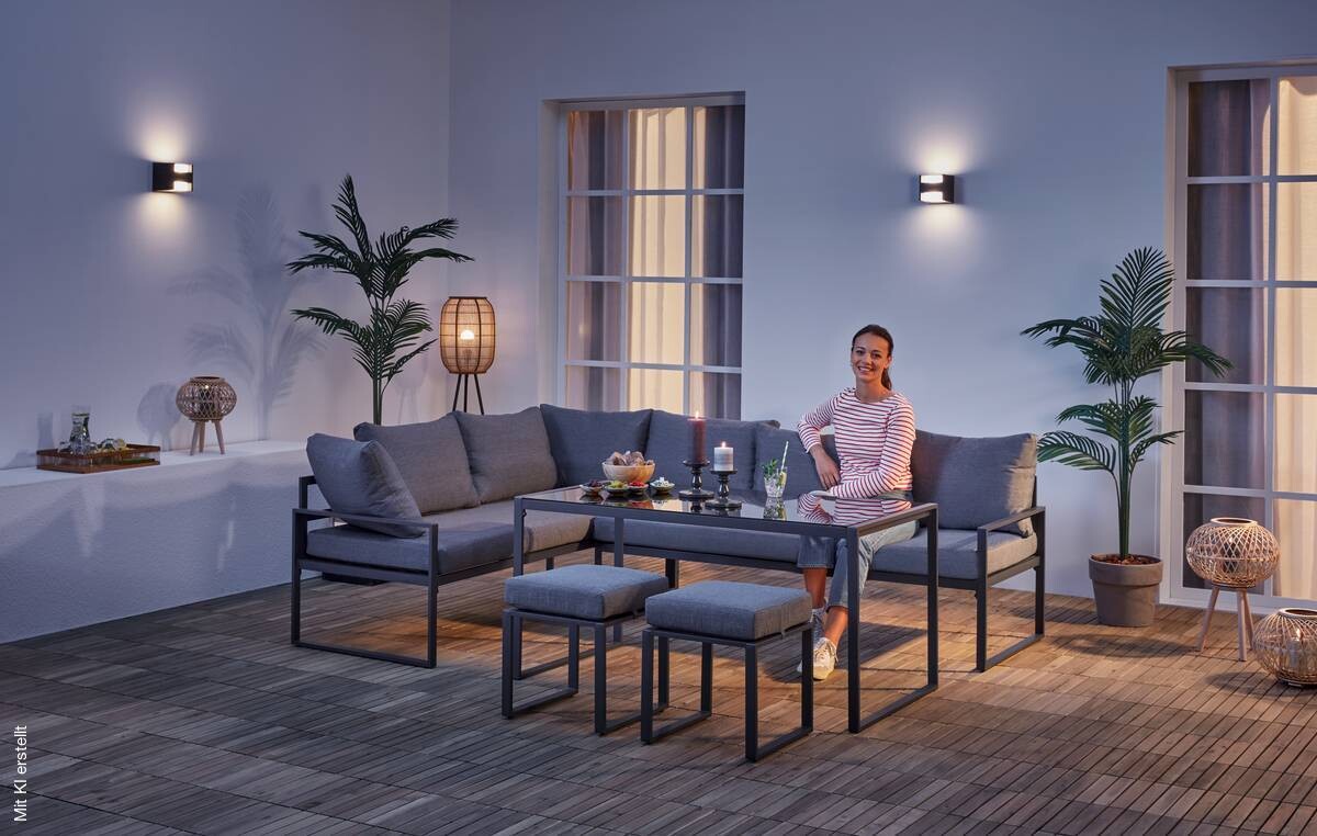POCOline Loungeset Madrid anthrazit Stahl