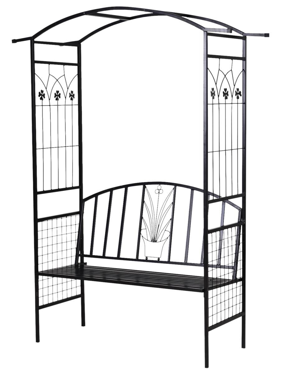 Outsunny Pflanzbogen mit Sitzbank