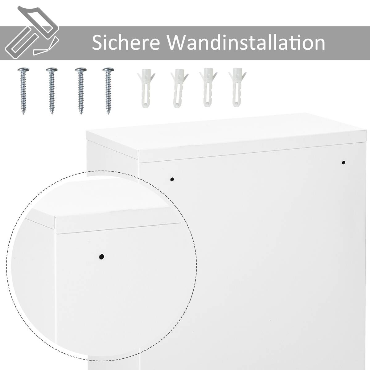 Medizinschrank weiß Polypropylen B/H/L: ca. 18x40x60 cm