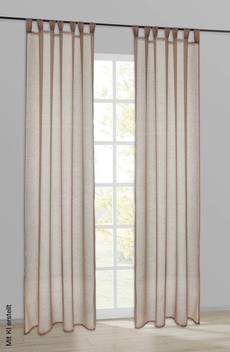 POCOline Kombivorhang Julia taupe B/L: ca. 135x235 cm