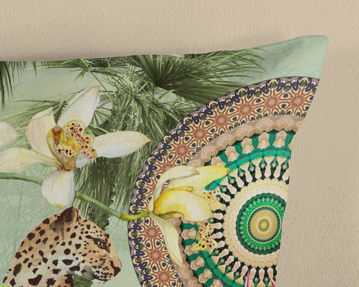 Baumwoll Bettwäsche Abhita Satin grün Baumwolle B/L: ca. 155x220 cm